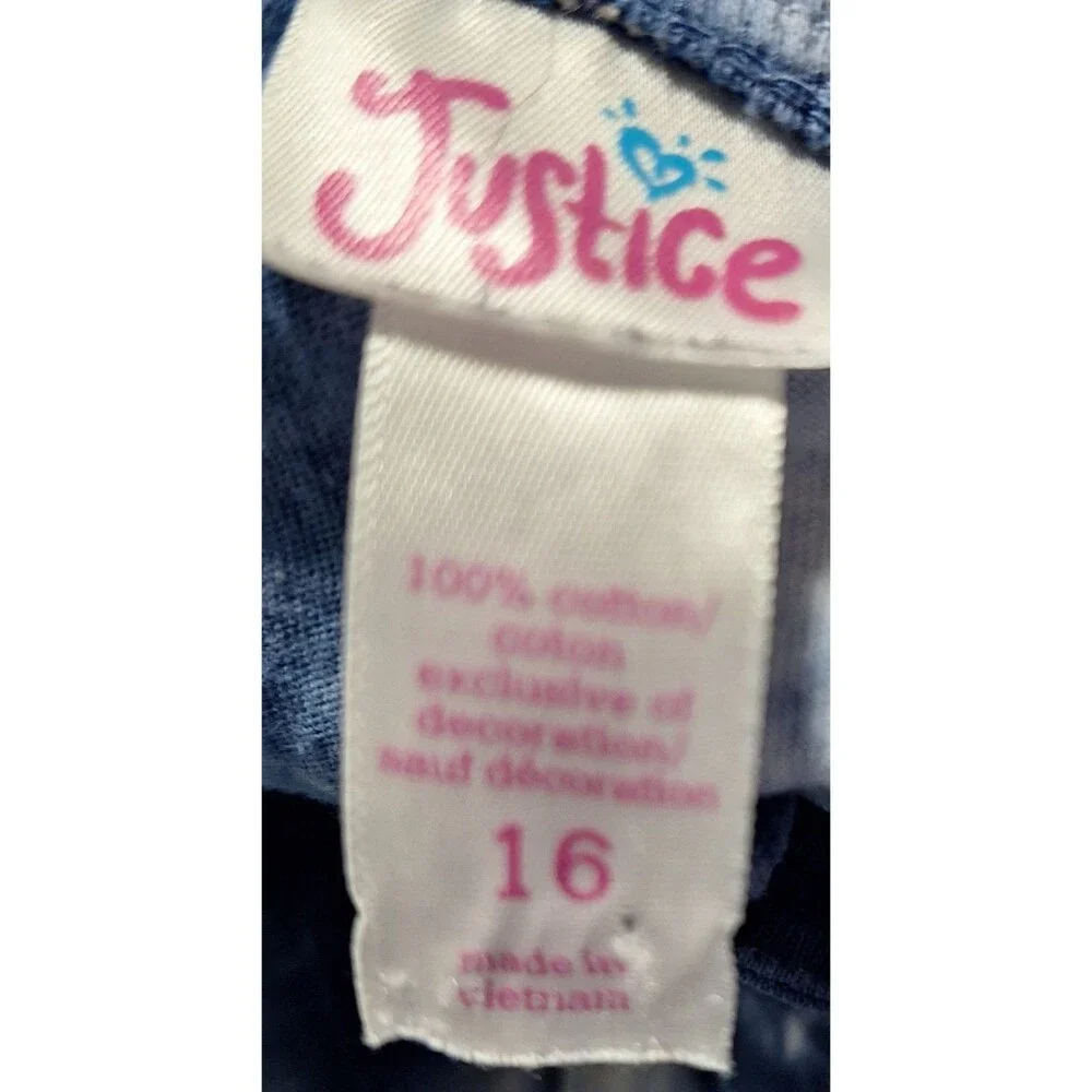 Justice Girls Blue White Tie Dye Maxi Dress Size 16 Cotton Ruffled Sequin Cami